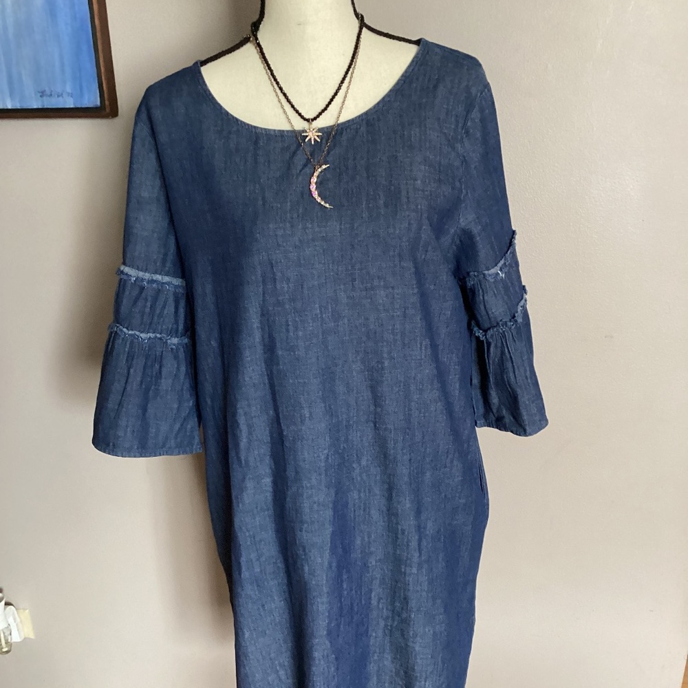 Boutique quality chambray shift dress